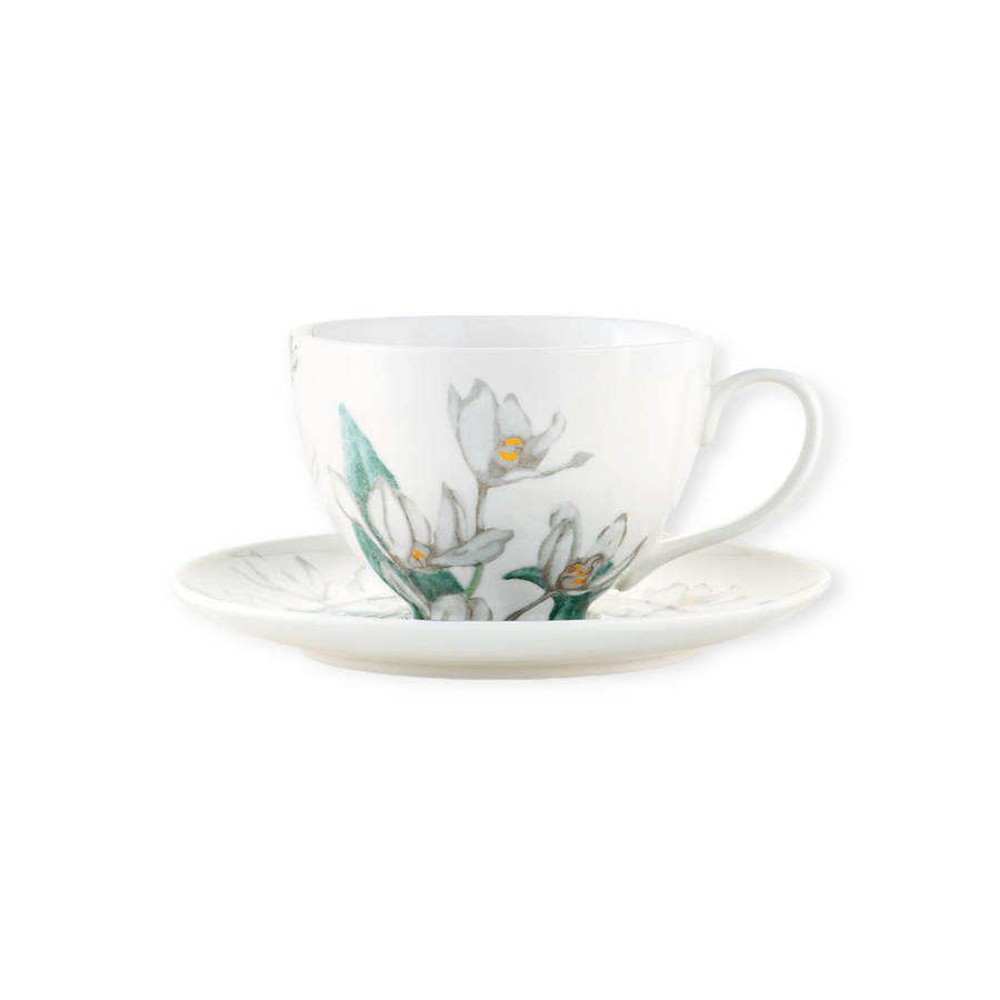 Maxwell & Williams MUGS Maxwell & Williams Royal Botanic Gardens Cup & Saucer White 240ml HV0457 (7504670818393)