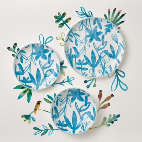 Maxwell & Williams PLATE Maxwell & Williams Marc Martin Dusk Side Plate Blue 20cm AW0577 (7158885187673)