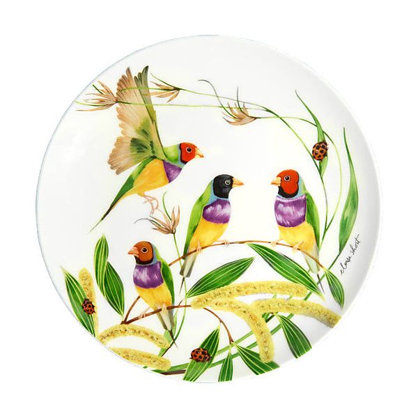 Maxwell & Williams Platter Maxwell & Williams Eloise Short Lyric Plate Gouldian Finch 20cm YD0231