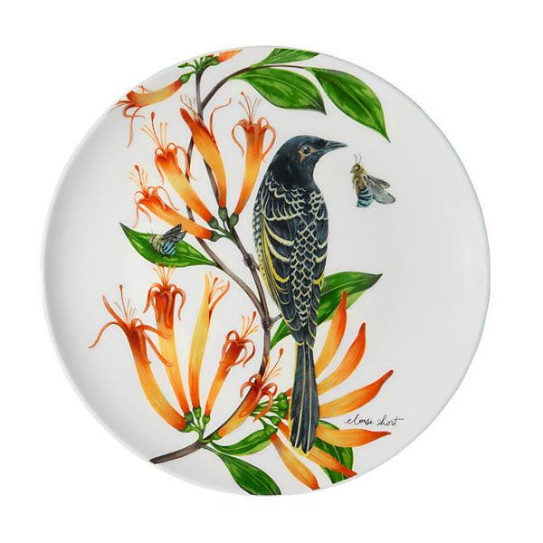 Maxwell & Williams Platter Maxwell & Williams Eloise Short Lyric Plate Regent Honeyeater 20cm YD0232