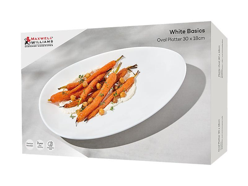 Maxwell & Williams Platter Maxwell & Williams White Basics Oval Platter 30x18cm RF0052