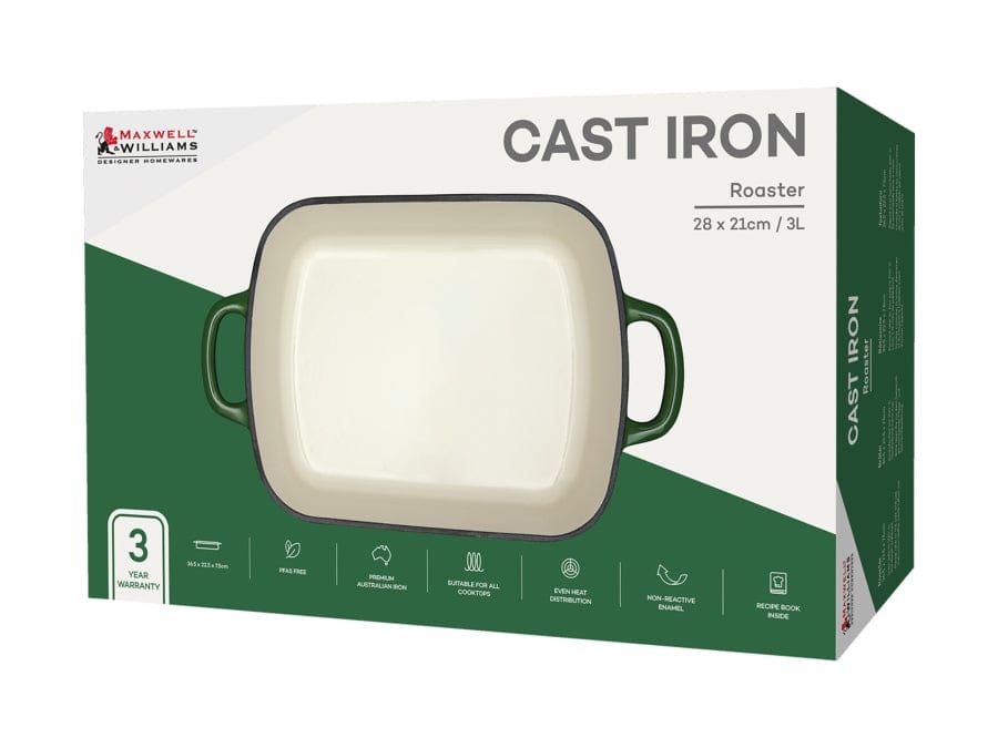 Maxwell & Williams POTS Maxwell & Williams Cast Iron Roaster 3L English Racing Green SE0027