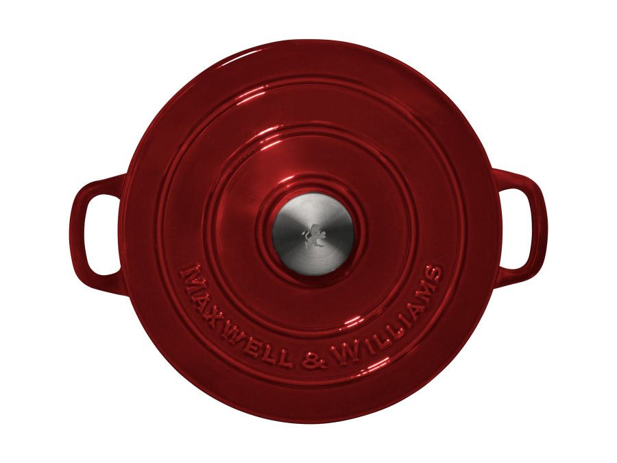Maxwell & Williams POTS Maxwell & Williams Cast Iron Round Casserole 4L Merlot SE0036