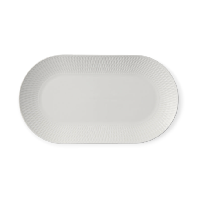 Maxwell & Williams Serving Platter Maxwell & Williams White Basics Diamonds Oblong Platter 30x17cm DV0248