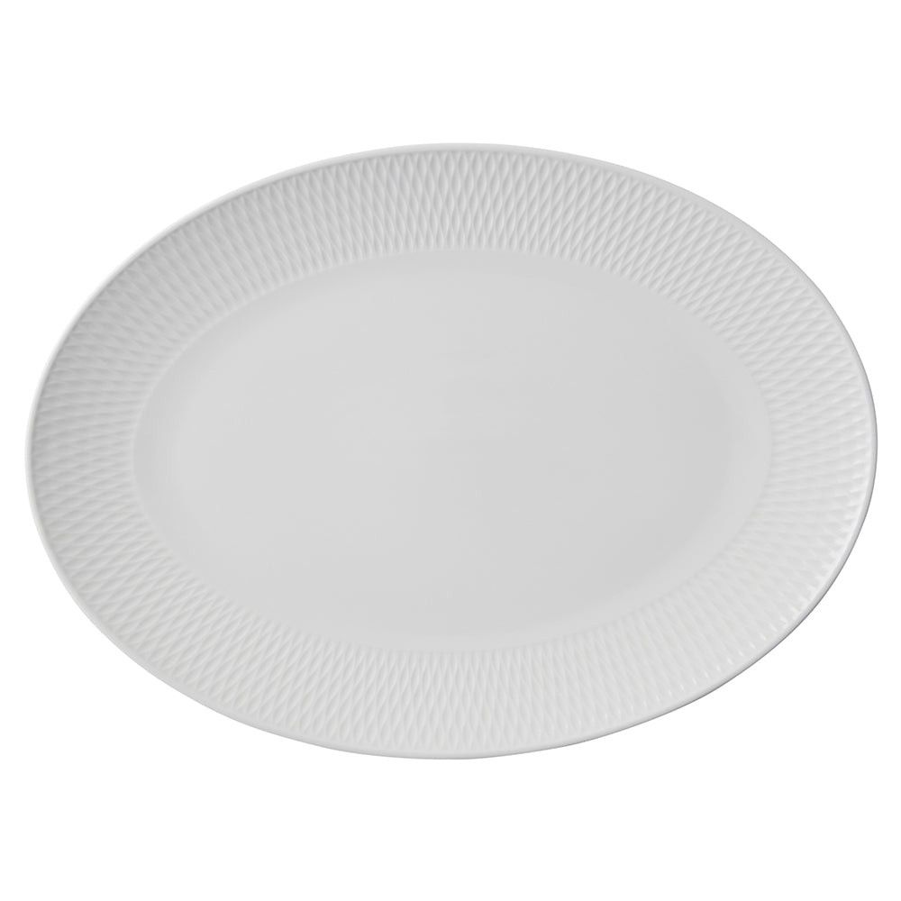 Maxwell & Williams Serving Platter Maxwell & Williams White Basics Diamonds Oval Platter 36x25cm DV0246