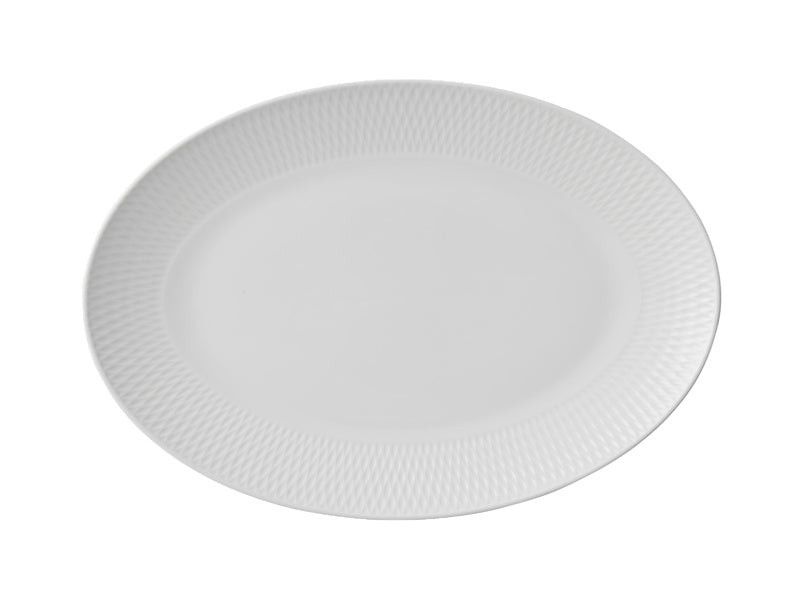 Maxwell & Williams Serving Platter Maxwell & Williams White Basics Diamonds Oval Platter 36x25cm DV0246