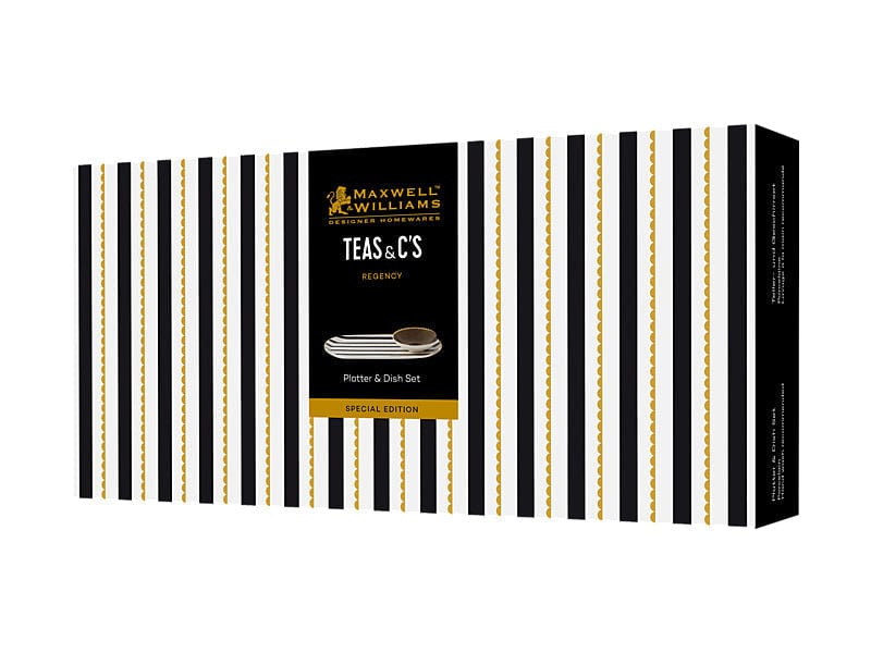 Maxwell & Williams Side Plate Maxwell & Williams Teas & C’s Regency Platter & Dish Set Black HV0489