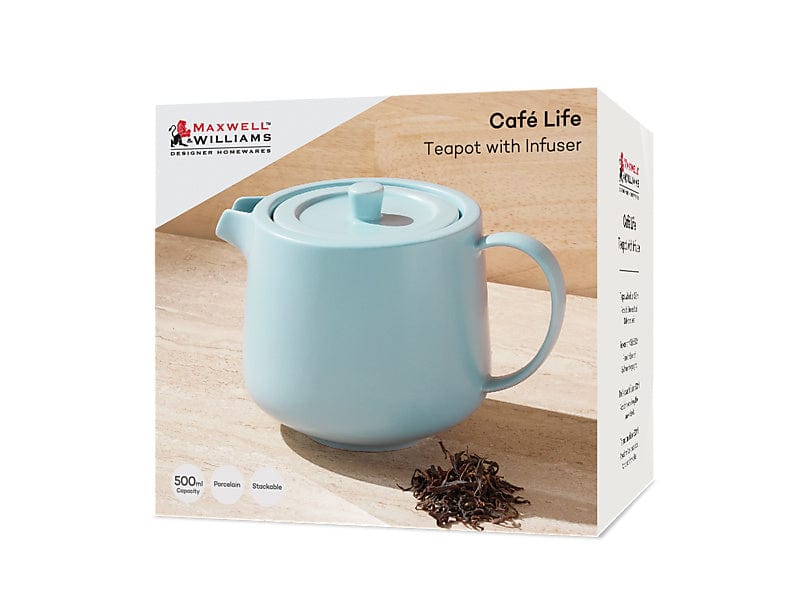 Maxwell & Williams Teapot Maxwell & Williams Cafe Life Teapot With Infuser 500ML Cloud DI0542