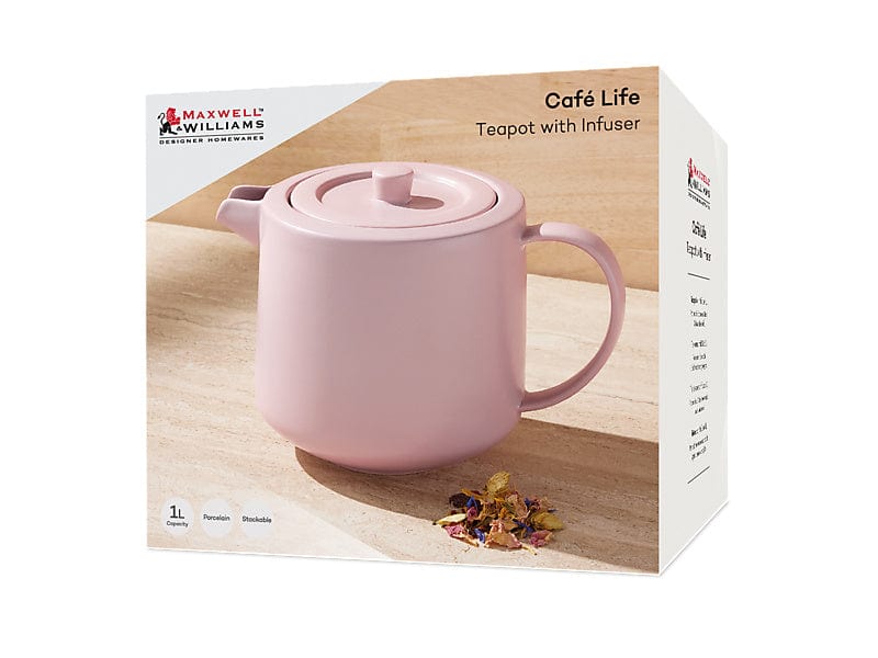 Maxwell & Williams Teapot Maxwell & Williams Cafe Life Teapot With Infuser 500ML Rose DI0536