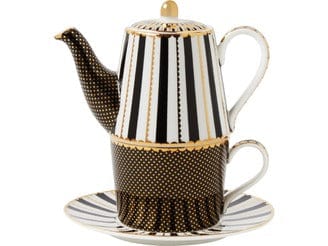 Maxwell & Williams Teapot Maxwell & Williams Teas & C'S Tea for One With Infuser Black 340ml HV0481 (7764270547033)