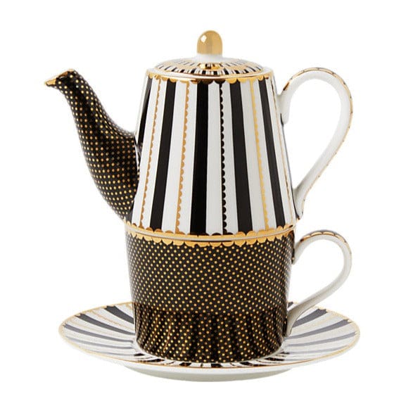 Maxwell & Williams Teapot Maxwell & Williams Teas & C'S Tea for One With Infuser Black 340ml HV0481