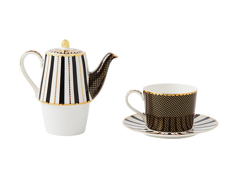 Maxwell & Williams Teapot Maxwell & Williams Teas & C'S Tea for One With Infuser Black 340ml HV0481 (7764270547033)