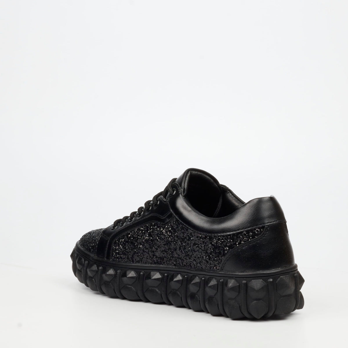 Mazerata Casual Shoes Mazerata Mens Pigale 10 Rhinestone Sneakers – Black