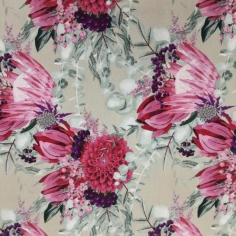 mazz Mini Matt Fabric Beige Printed Mini Matt Design 66 Fynbos Collection  140 cm (7821264257113)