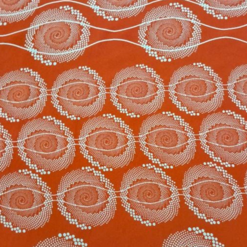 mazz Mini Matt Fabric Orange Printed Mini Matt Design 13 Sweswe Collection 140 cm (7821262848089)