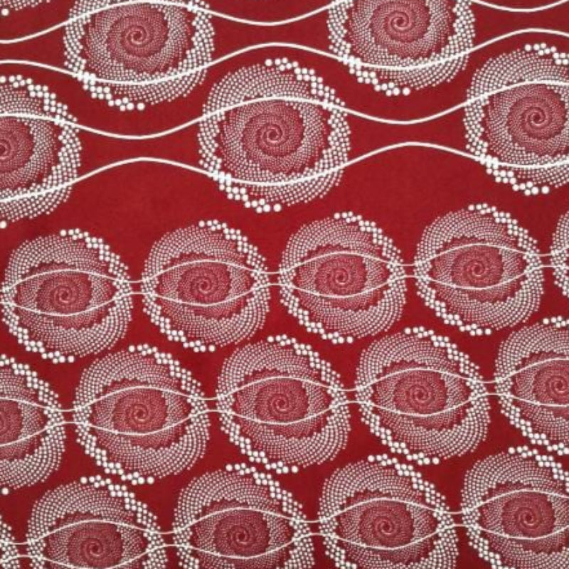 mazz Mini Matt Fabric Red Printed Mini Matt Design 13 Sweswe Collection 140 cm (7821262848089)