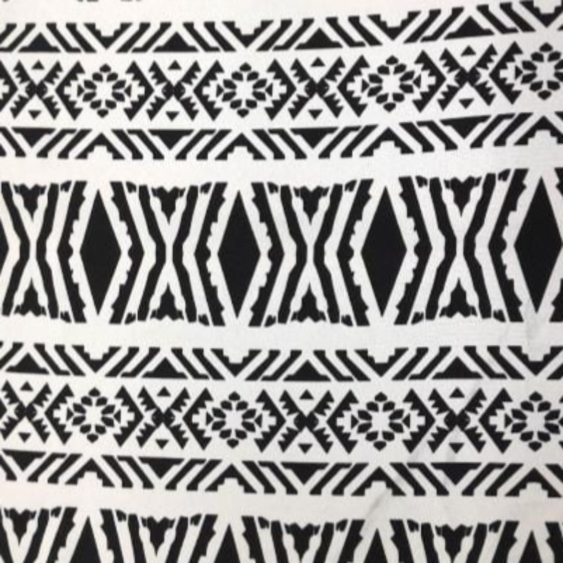 mazz Mini Matt Fabric White Printed Mini Matt Design 11 MaXhosa Collection 140 cm (7821321338969)