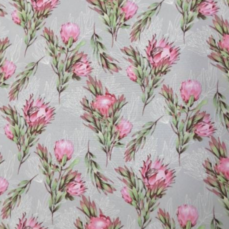 mazz Mini Matt Grey Printed Mini Matt Design 32 Protea Collection  140 cm (7821264420953)