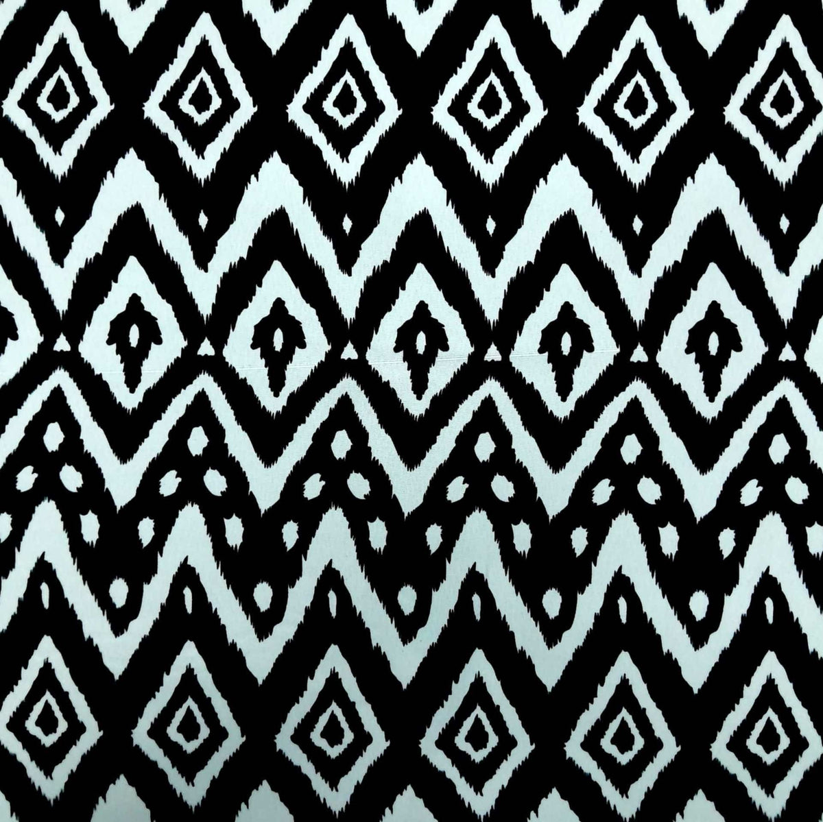 Mazztex Aadil Mini Matt Fabric Black Printed Mini Matt MaXhosa Diamonds 140 cm
