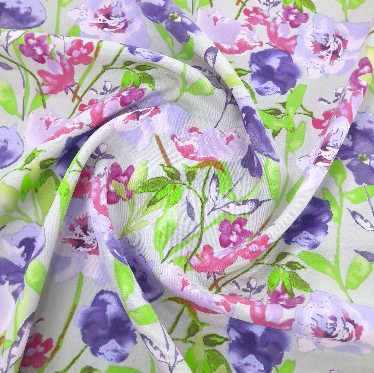 Mazztex Aadil Mini Matt Fabric Printed Mini Matt Lilies 140 cm