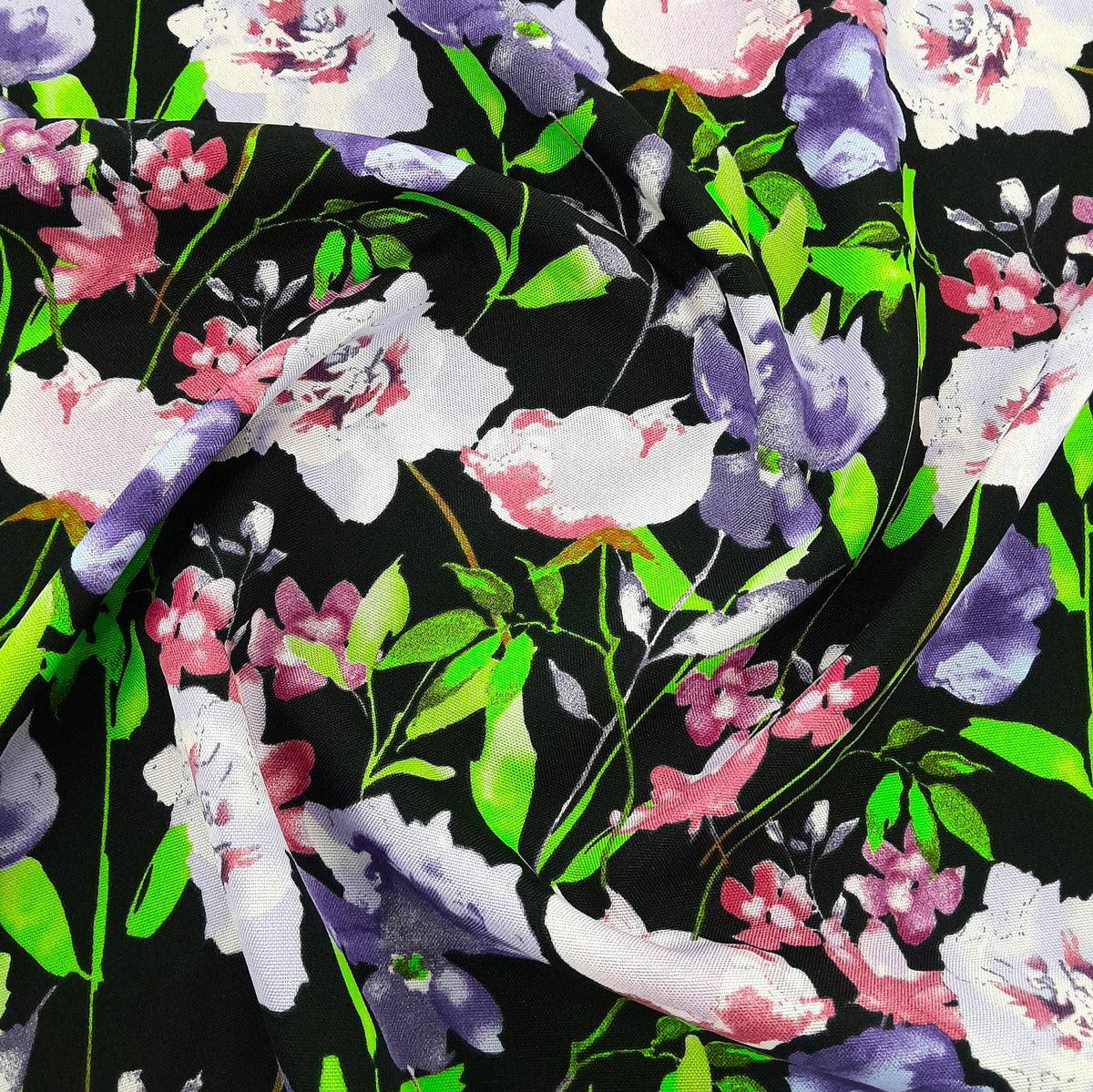 Mazztex Aadil Mini Matt Fabric Printed Mini Matt Lilies 140 cm
