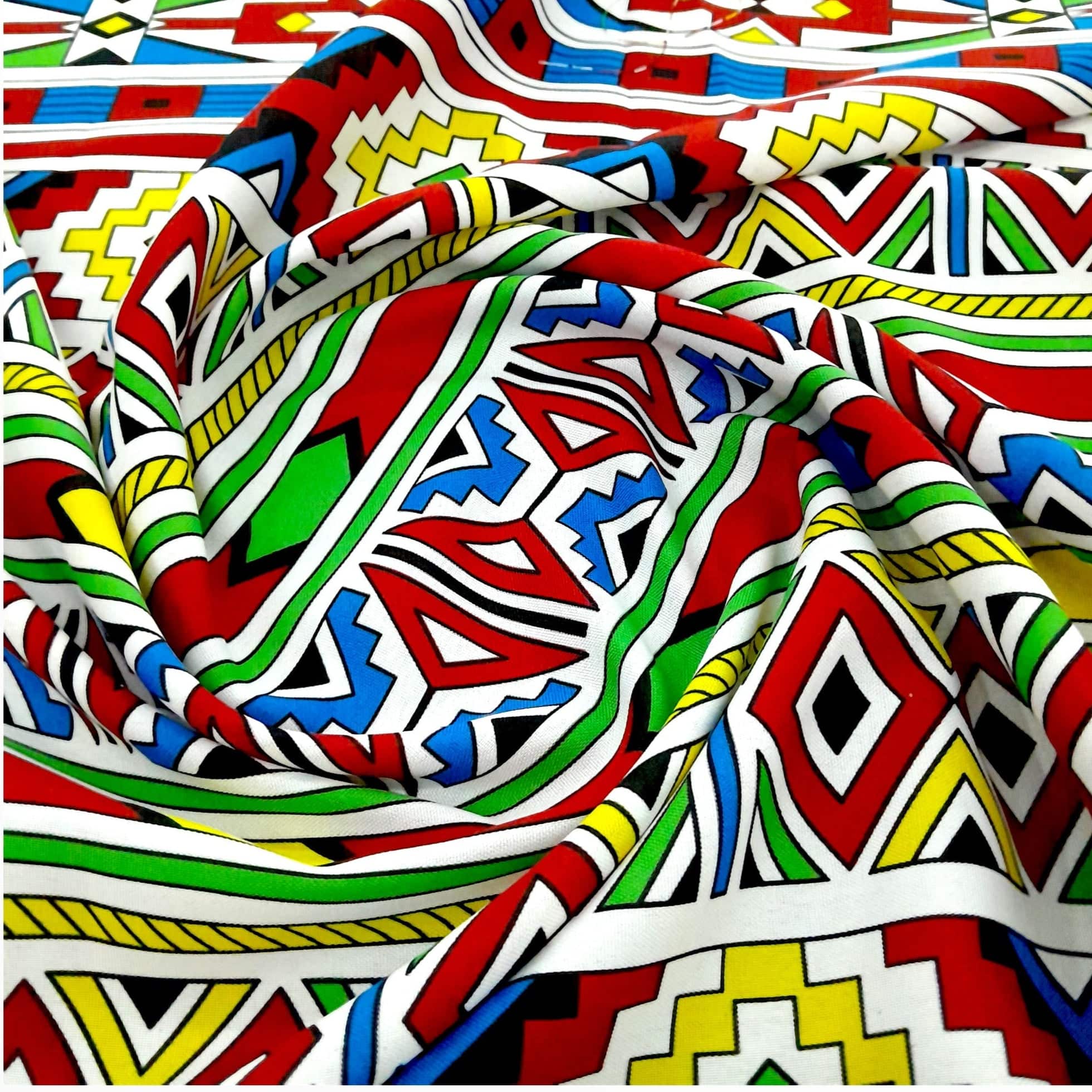 Mazztex Aadil Mini Matt Fabric Printed Mini Matt Ndebele 140 cm
