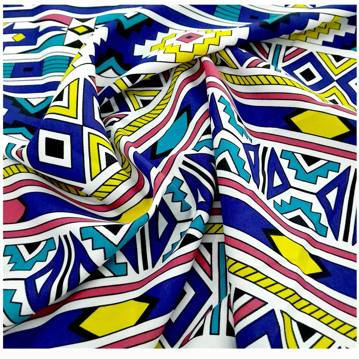 Mazztex Aadil Mini Matt Fabric Printed Mini Matt Ndebele 140 cm