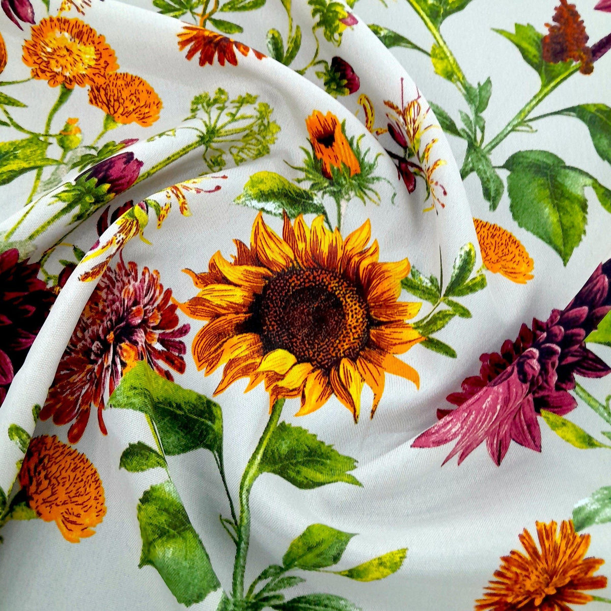 Mazztex Aadil Mini Matt Fabric Printed Mini Matt Sunflower 140 cm