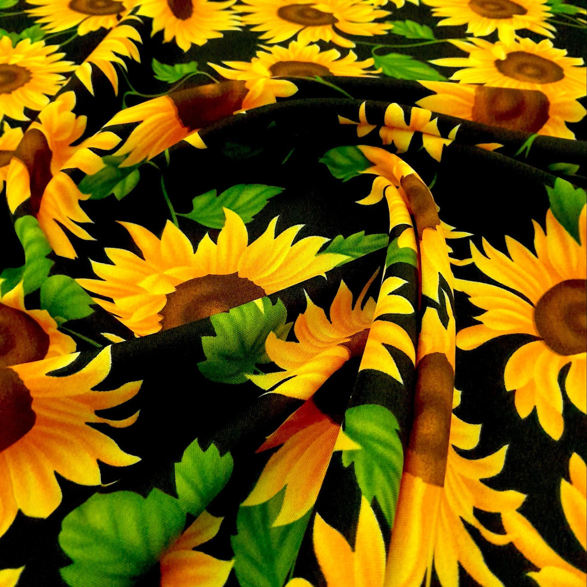 Mazztex Aadil Mini Matt Fabric Printed Mini Matt Sunflower Big 140 cm