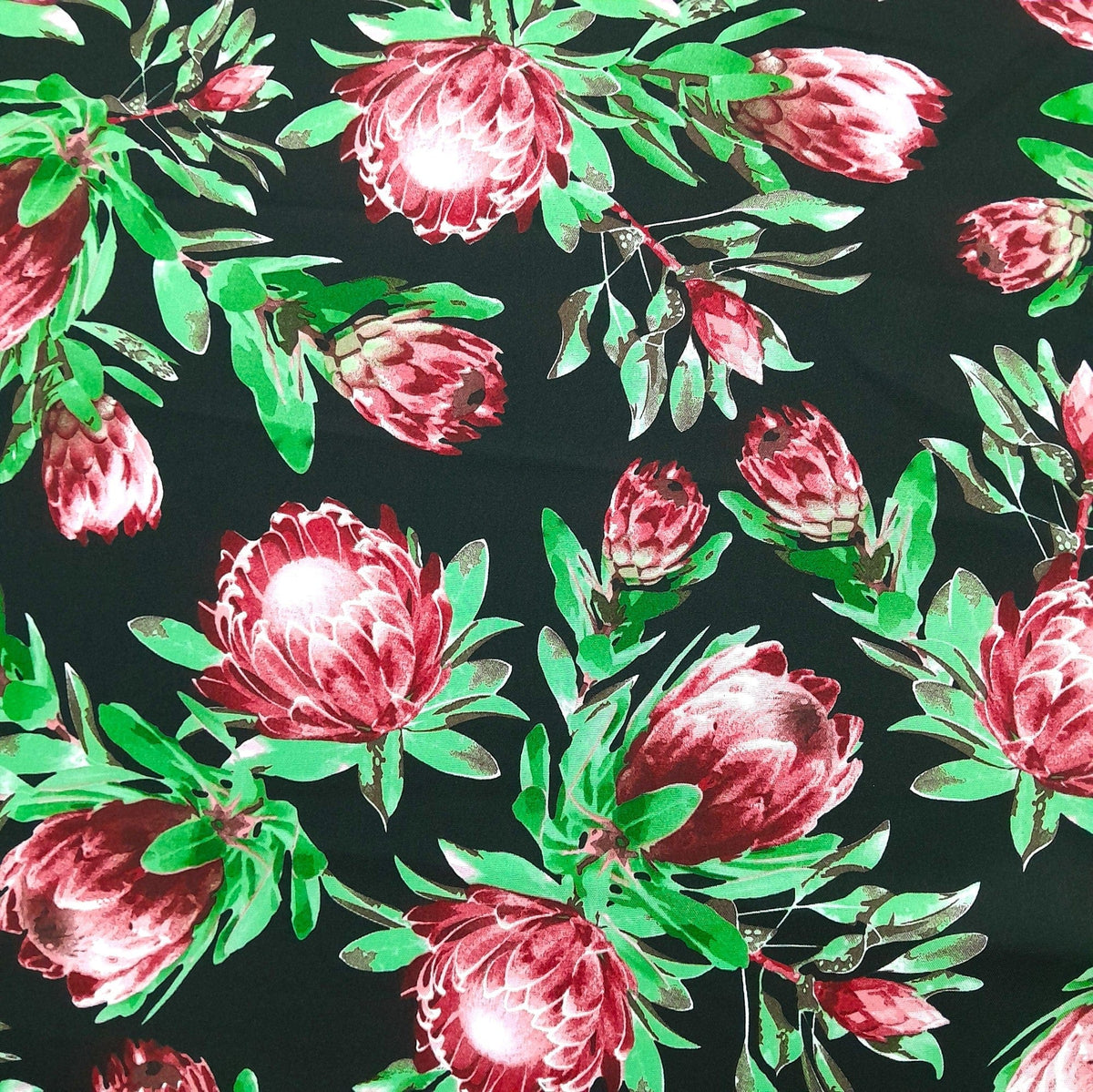 Mazztex Aadil Printed Mini Matt Printed Mini Matt Protea Black 140cm