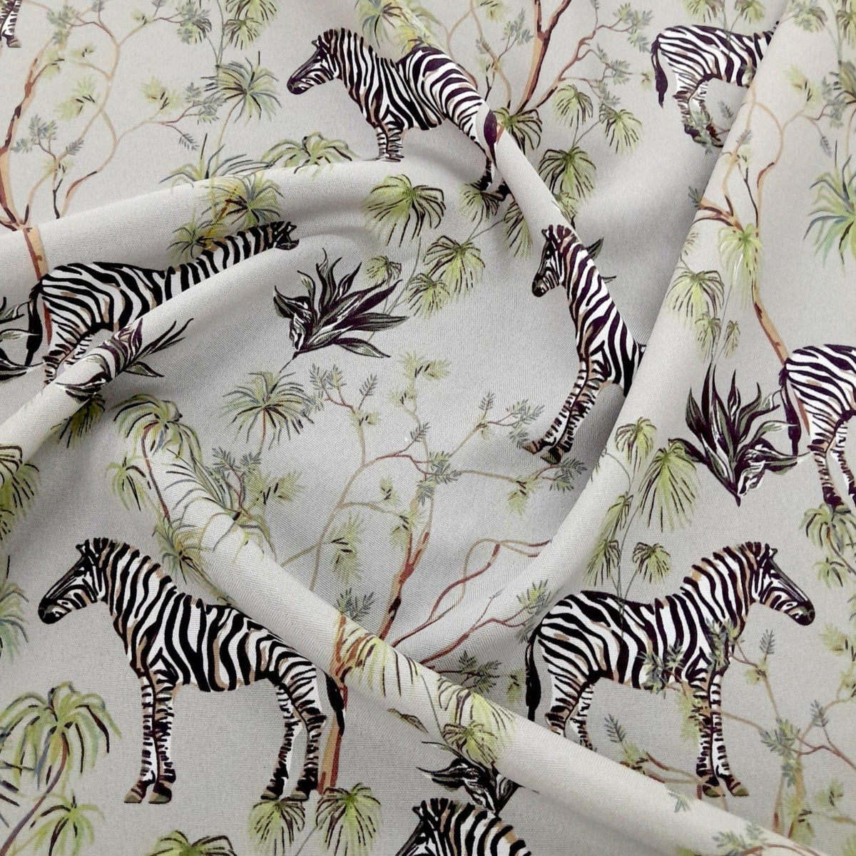 Mazztex Aadil Printed Mini Matt Printed Mini Matt Zebra Grey 140 cm