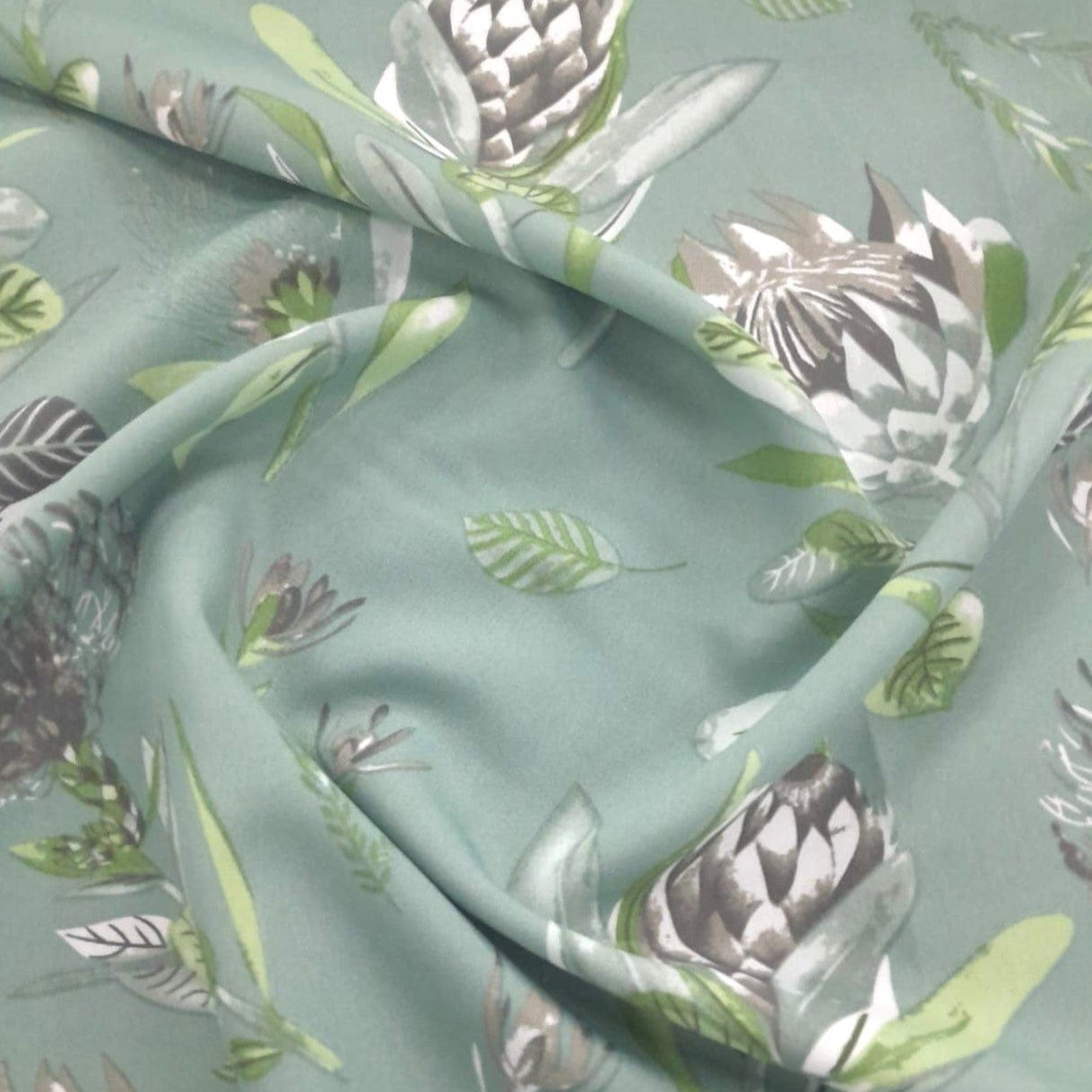 Mazztex Printed Mini Matt Printed Mini Matt Protea Duck Egg 140 cm (7907926409305)
