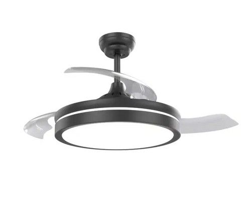 Olite OLF-3CCT-B Aquila Dual Circulation 55W Led 3 Blade Ceiling Fan Black.