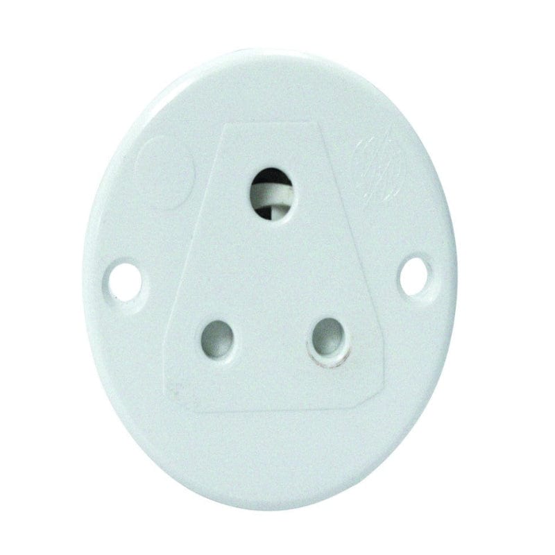 MCE PLUG Round flush socket A 6A 3-pin