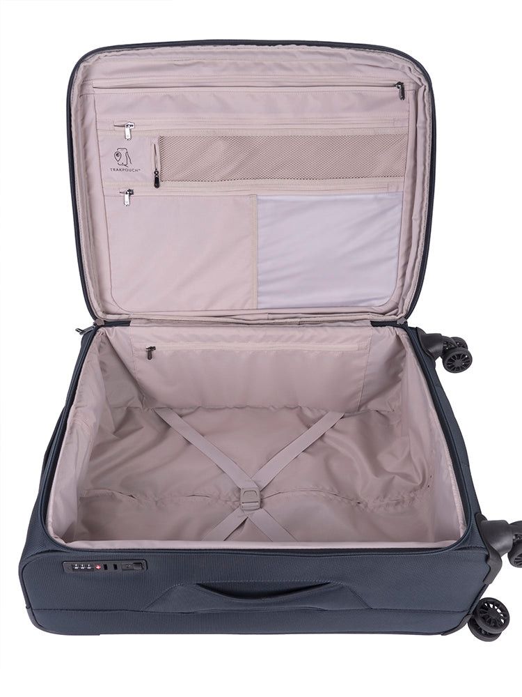 Cellini Microlite S Widebody Maxipack 4 Wheel Trolley Case - Ink Blue.