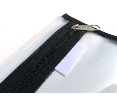 Meeco Tech & Office Meeco A4 Book Bag Clear Pvc With Zip Black (7409307091033)