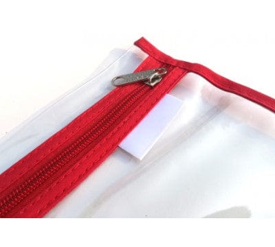 Meeco Tech & Office Meeco A4 Book Bag Clear Pvc With Zip Red (7409294868569)