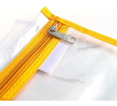Meeco Tech & Office Meeco A4 Book Bag Clear Pvc With Zip Yellow (7409280876633)