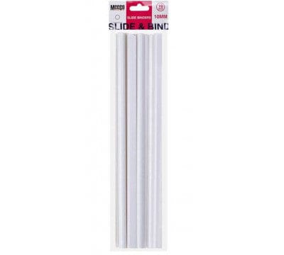 Meeco Tech & Office Meeco Slide Binder 10mm White 10 Pack (7335594328153)