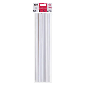 Meeco Tech & Office Meeco Slide Binder 10mm White 10 Pack (7335594328153)