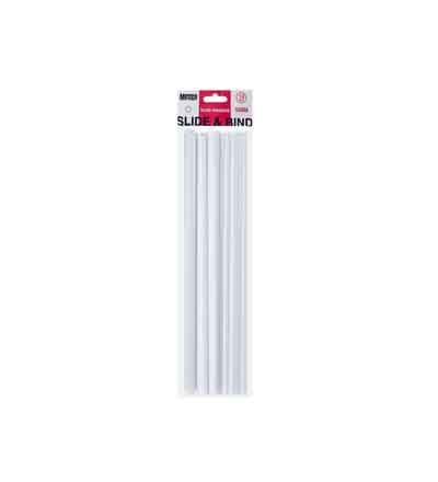 Meeco Tech & Office Meeco Slide Binder 5mm White 10 Pack (7345848156249)