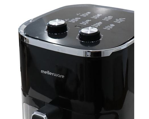 Mellerware AIR FRYER Mellerware Air Fryer With Viewing Window Manual Operation Non-Stick Black 4.6L 1450W 27460