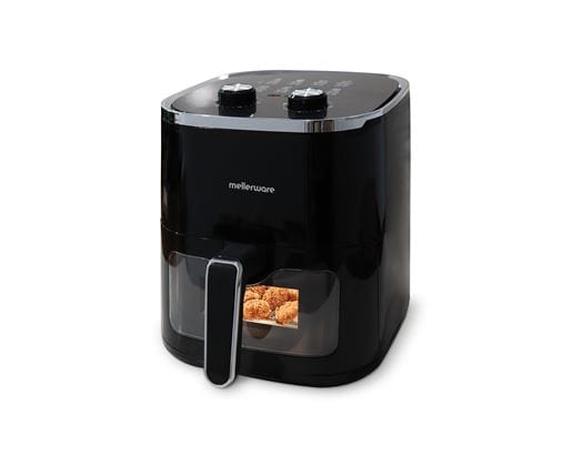 Mellerware AIR FRYER Mellerware Air Fryer With Viewing Window Manual Operation Non-Stick Black 4.6L 1450W 27460