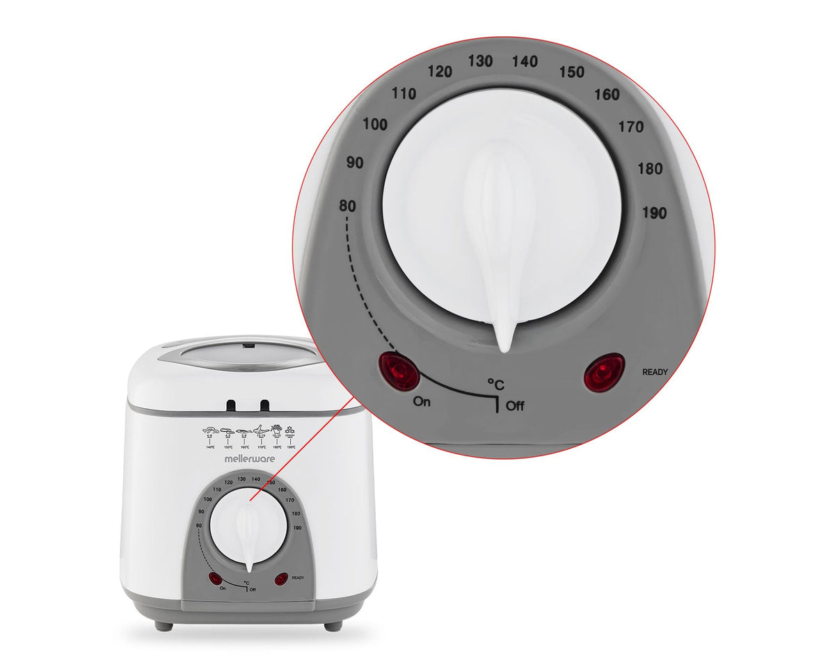 Mellerware Deep Fryer Mellerware Deep Fryer Adjustable Temperature Plastic White 1L 950W Frymaster 27101