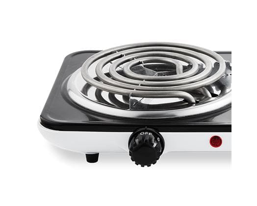 Mellerware HOTPLATE Mellerware Hotplate Double Powder Coat Black & White Spiral Plate 2500W Powerplus 27200DP (7456705380441)