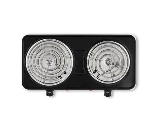 Mellerware HOTPLATE Mellerware Hotplate Double Powder Coat Black & White Spiral Plate 2500W Powerplus 27200DP (7456705380441)