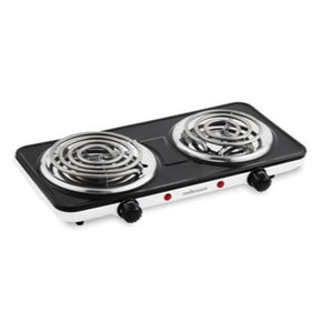 Mellerware HOTPLATE Mellerware Hotplate Double Powder Coat Black & White Spiral Plate 2500W Powerplus 27200DP (7456705380441)