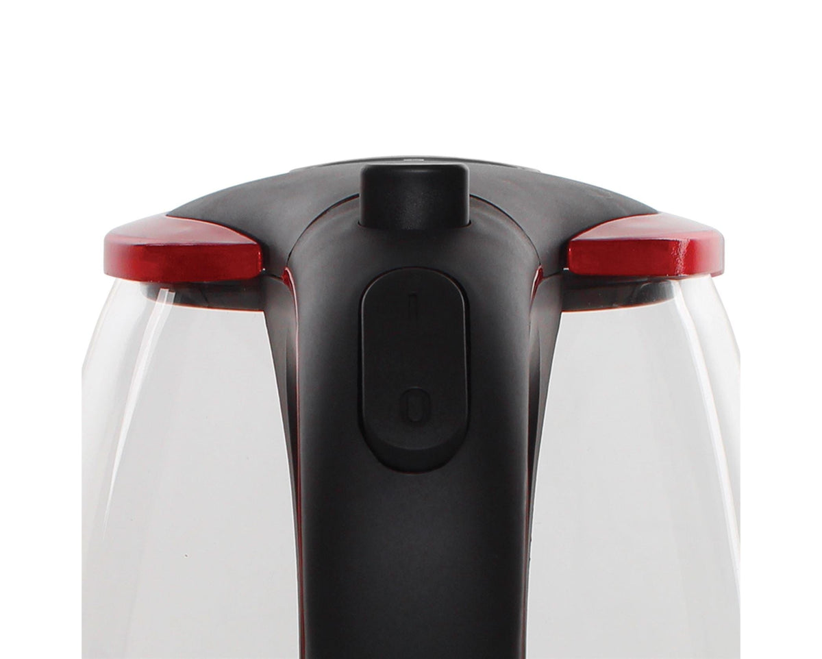 Mellerware KETTLE Mellerware Kettle 360 Degree Cordless Glass Red 1.7 Litre 2200W Azure (6779205156953)