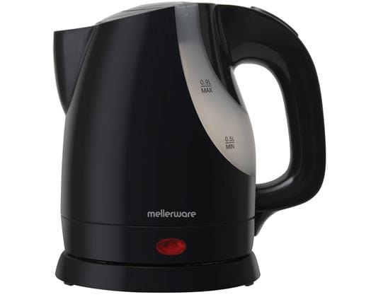 Mellerware KETTLE Mellerware Kettle 360 Degree Cordless Plastic Black 0.9L 1300W Piccolo 33011 (7456662814809)