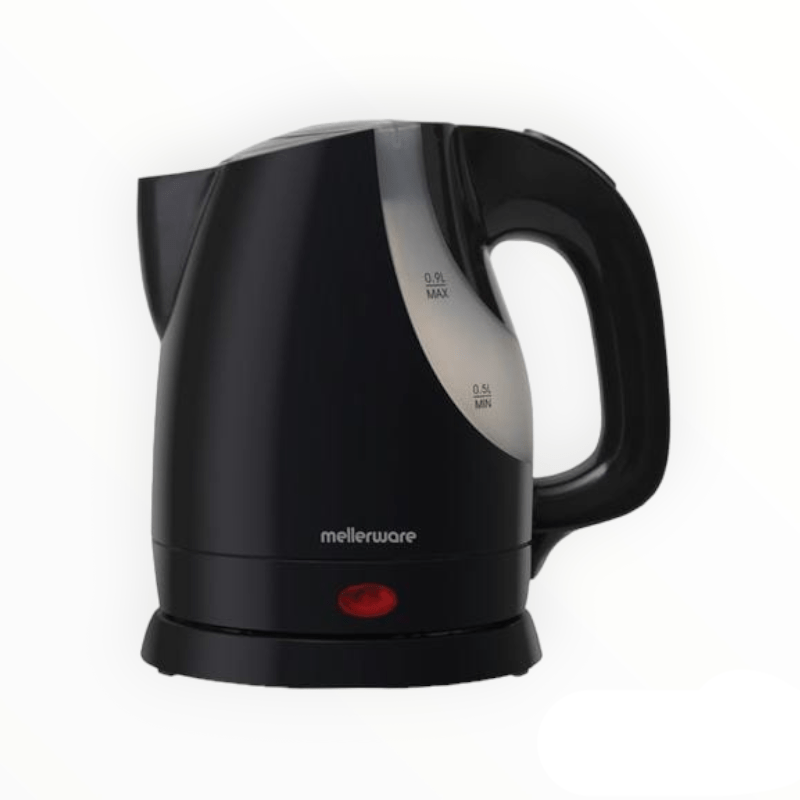 Mellerware KETTLE Mellerware Kettle 360 Degree Cordless Plastic Black 0.9L 1300W Piccolo 33011 (7456662814809)